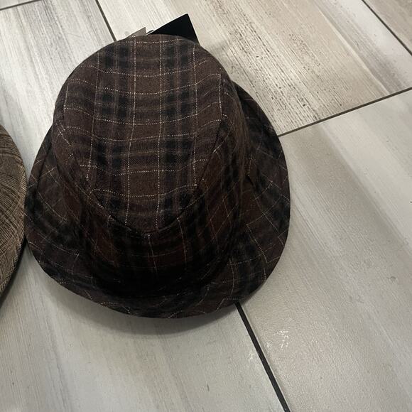 Lot of 2 John Bartlett Fedora Men’s bucket hat Color Brown One Size NWT - Picture 5 of 13